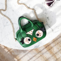 2017 fashion green cloth bag owl animal pattern ziplock bag